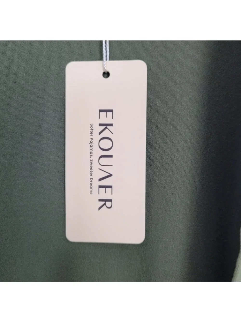 Ekouaer Ultra Soft Midi Robe Olive Green Size 2XL Sleepwear Loungewear